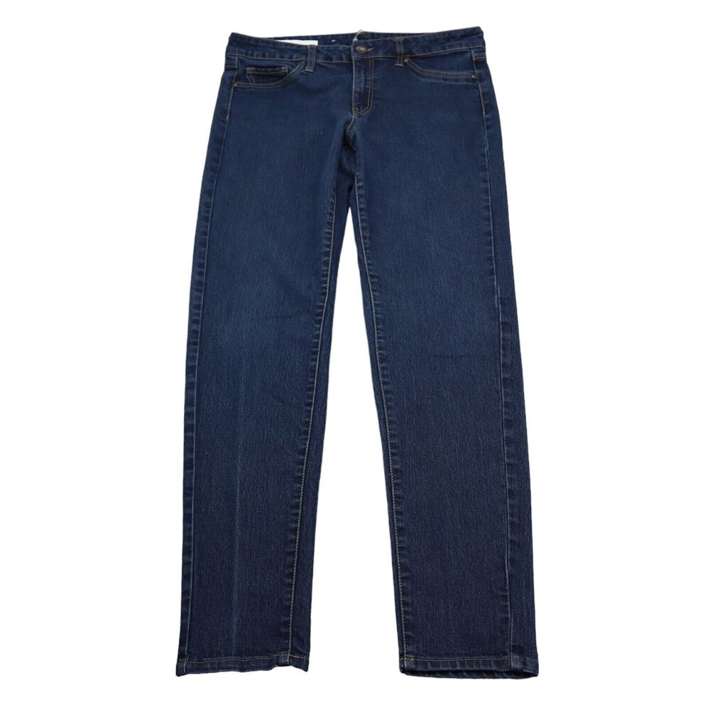 MNG by Mango Pants Womens 12 Blue Denim Mid Rise 5 Pocket Dinah Skinny Jeans